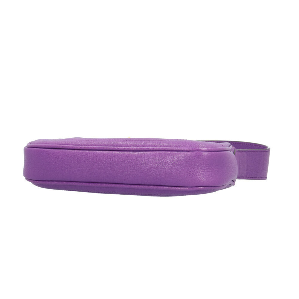 GUCCI Authentic Purple Leather GG Marmont Bag - Picture 6 of 7